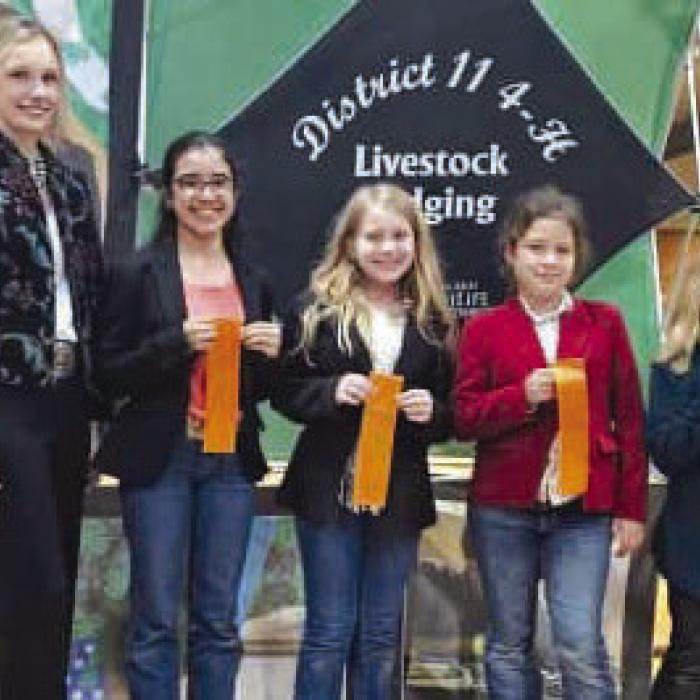 8th Place Junior Team: District 11 4-H Officer, Avah Noreiga, Hayleigh Pizzitola, Meredith Carruthers, and Abbigale Eichler.