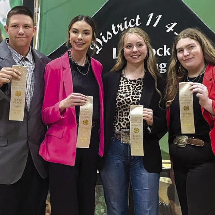 10th Place Senior Team: Railey Nieto, Tori Newton, Peyton Gilchrest, and Rheagan Karisch.