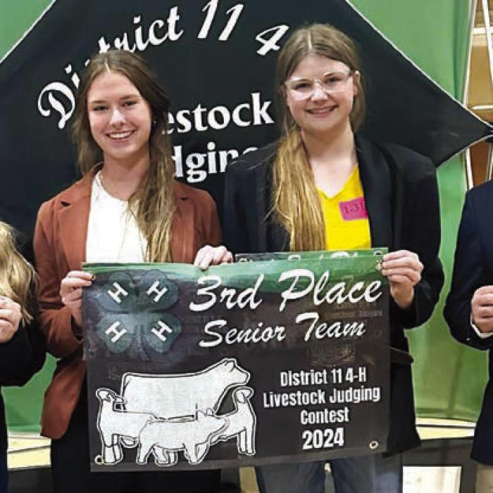3rd Place Senior Team: Kaisley Janecka, Harper Mau, Cassidy Laake, and Logan Poncik.