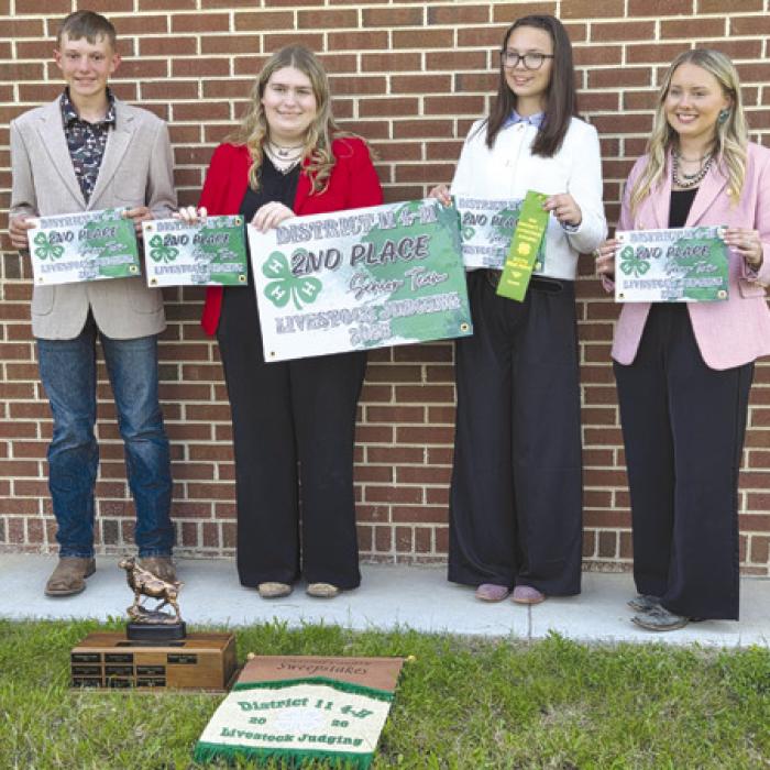 Reserve Champion Senior Team: Holden Holub, Rheagan Karisch, Tatum Fritsch, and Keeley Warnken.