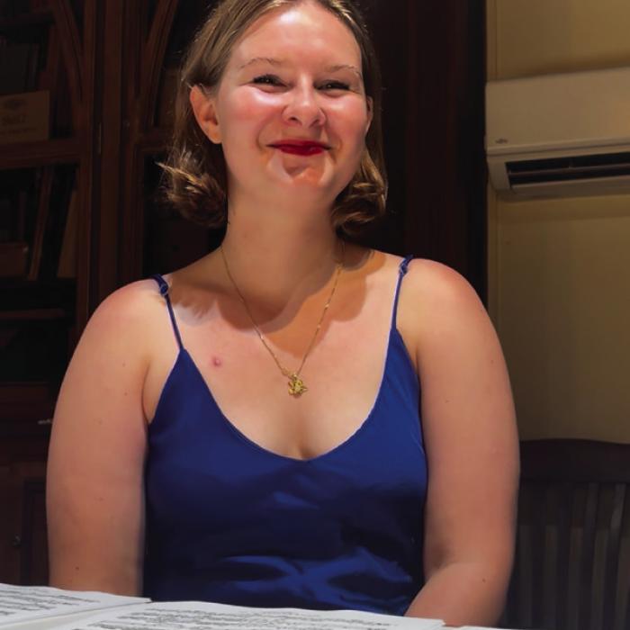 From Uzbekistan, Kseniya Klyukina is staying in Round Top this summer as part of the Round Top Musical Festival along with around 80 other talented young musicians. Photo by Meadow Taylor-Marklin