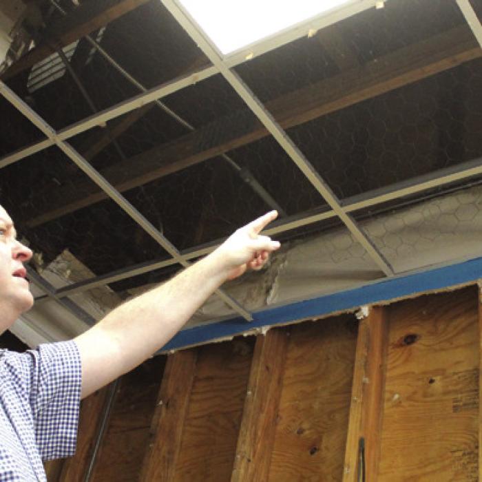 About 90,000 Gallons  Of Water Flood Church