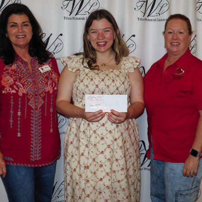 Gardenia E. Janssen Animal Shelter received a $3,700 grant. Accepting the award were Theresa Brown (left) and Lisa Slinkard (right). Presenter was Kait Geer (center).