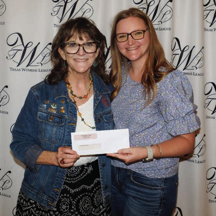 Bugle Boy Foundation received a $3,700 grant. Accepting the award was Heather Allbright (left). Presenter was Kristen Vandever (right).