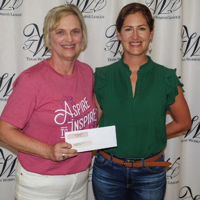 La Grange Educational Support Foundation received a $3,700 grant. Accepting the award was Pam Keilers (left). Presenter was Sophia Massey (right).