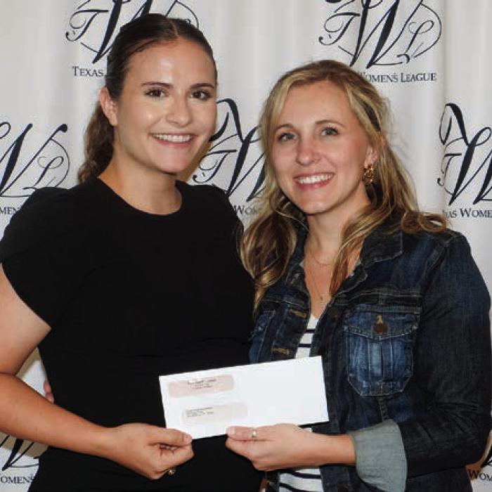 Turtle Wing Foundation received a $3,700 grant. Accepting the award was Destiny Siptak (left). Presenting the award was Brittany Siptak (right).
