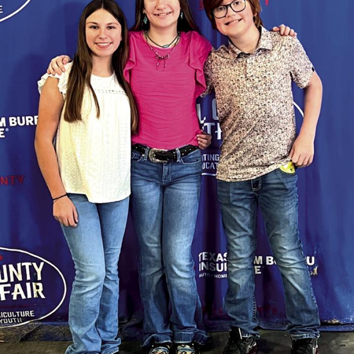 Fayette County 4-H members competed in the Bell County Ag Product ID Contest on Friday, Feb. 7. The Fayette County 4-H Junior Team placed 12th overall. Team members were (from left) Ellie Hammack, Kylee Hoffman, and Clay Hoffmann.
