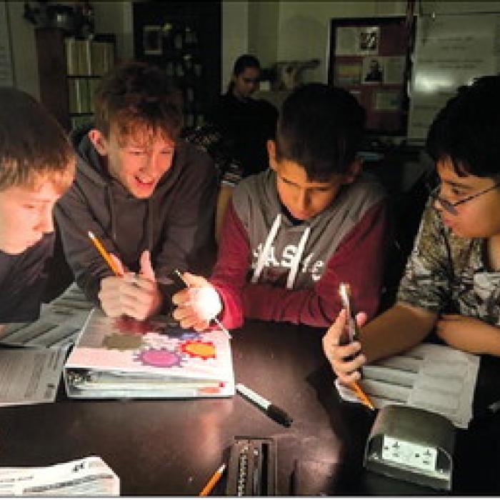 Fayetteville ISD 6th graders learning about earth's seasons.
