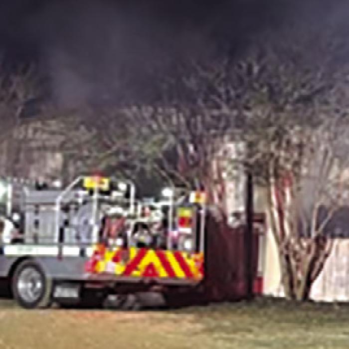 The scene of the barn fire Monday in Fayetteville.