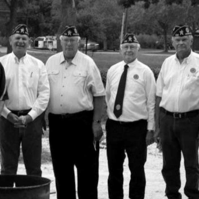 Members of the Quade-Werchan American Legion Post 338 conducted the Flag Retirement Ceremony at Carmine Night Out on October 15. Pictured from left are: Bruce Bockhorn Adjutant; Al Gross Executive Committee Member; Lyn Reavis Commander; Frank Williams Financial Officer; Marvin Wessels First Vice Commander; and William Marth Sgt. at Arms.