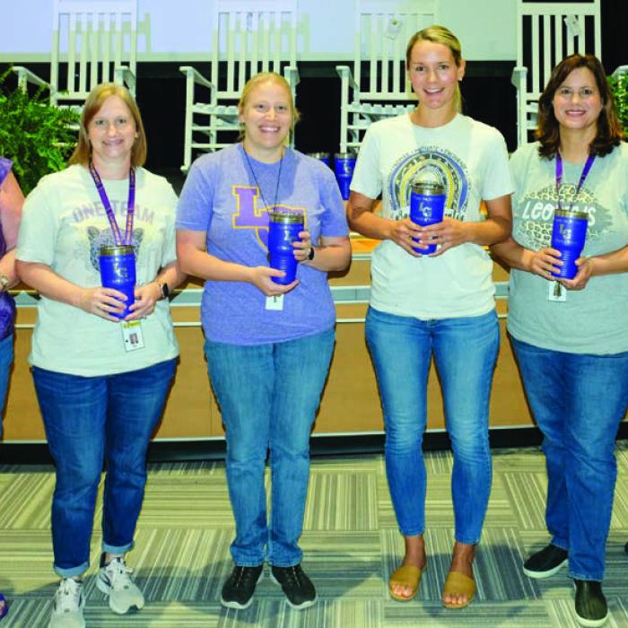 La Grange I.S.D. recognized the following employees for ten years of service: Brenda Pokluda, Tammy Naumann, Candace Halpain, Dawn Cowen, Mary Matocha and Kerri Wick.