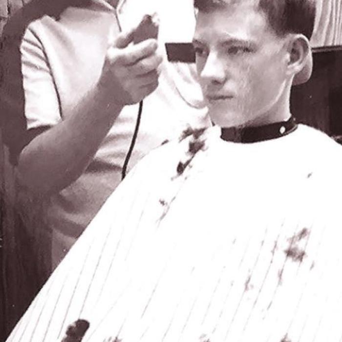 Back in 1988, Ken’s son, Dale, came in for a haircut. Now Ken has added Dale’s sons, Cooper and Luke, to his barbershop clientele.
