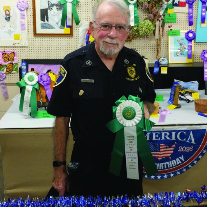 Also in the creative arts department, Michael Birchard won best of department in the senior division for a wooden bowl.