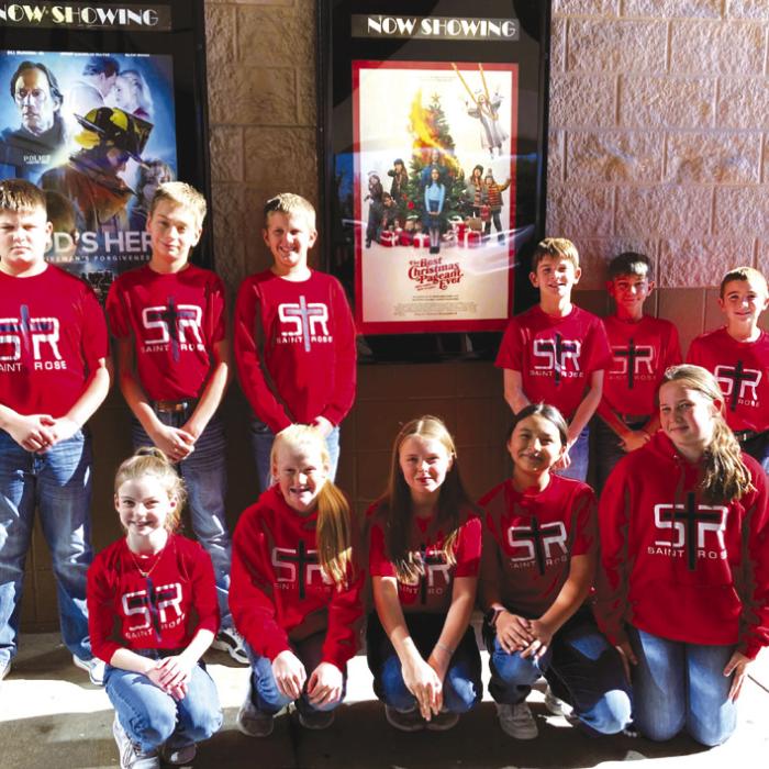 The St. Rose of Lima Catholic School sixth graders enjoyed a fun filled day at Film Alley theater in Bastrop on Tuesday, Nov. 19. They watched The Best Christmas Pageant Ever, and they will begin reading the novel this week. The correlation between comparing and contrasting of story elements between the movie and novel will be the central focus of their novel unit. It was a great day to be a student at St. Rose.