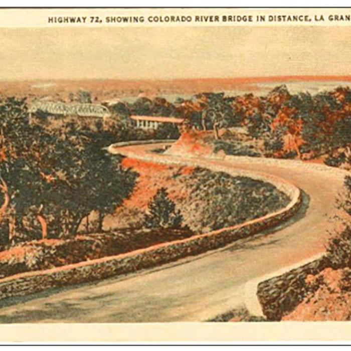 This postcard picture of La Grange’s bluff road was sent to us by Charles Hebert.