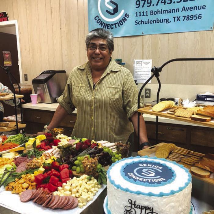 Cindy Villarreal celebrates her retirement on May 1 at Senior Connections in Schulenburg.