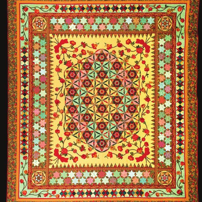 This quilt “Comes Up Roses” by Kathleen McCrady is one of the many currently on display at the Texas Quilt Museum in La Grange.