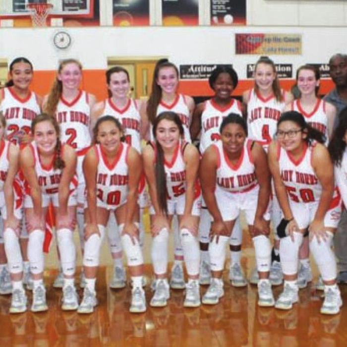 The Schulenburg girls basketball team, District 28-2A champs.