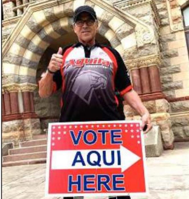 Former Texas governor Rick Perry was one of the more famous people to cast their ballot early at the Fayette Co. courthouse.