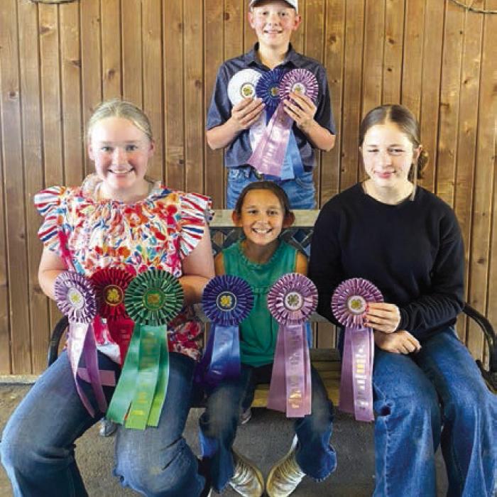 Reserve Champion Junior Team front from left: Julia Melton, Emma Zweschper, Alexis Berckenhoff; back row: Holden Holub.