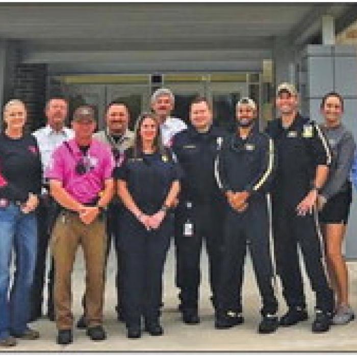 First Responders Day at La Grange Elementary was held on Oct. 4 as various first responders greeted La Grange elementary students as they were dropped off Tuesday. A medical helicopter crew even landed on campus for the event.