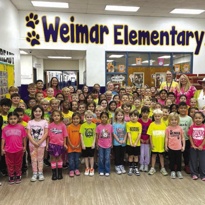 Weimar Elementary celebrates National PAT Day.