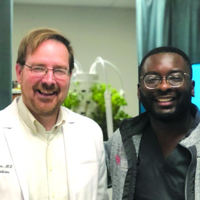 Dr. Kyle Hudson and Charles Anugwom with Tejas Clinic In La Grange recently gave an informational program concerning preventative medicine, health screening and vaccinations in Schulenburg.