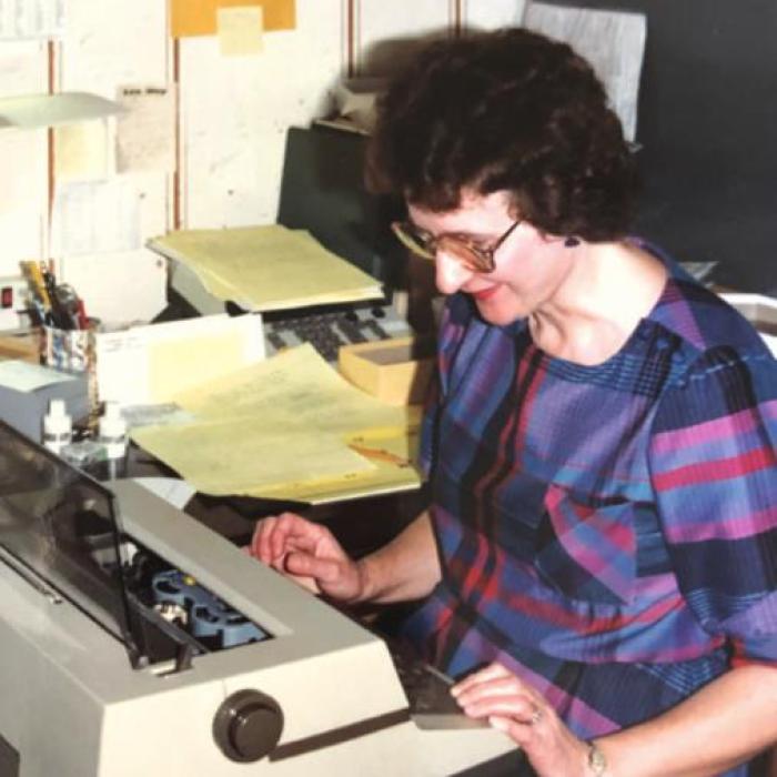 When Helen Koncaba went to work in the office at Victor Stanzel Co., she used a manual typewriter. When electric typewriters were introduced to the business world, she upgraded. She modernized again when the company invested in its first computer.