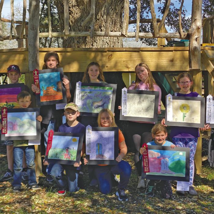 Pictured are the elementary and junior high participants, front row: Barrett Bernsen, Kash Alberthal, Hope Wunderlich, Rachel Herbrich; back row Jaycee Zapalac, James Wall, Zowen Pereiro, Mallie Toombs, Sarita Kinsey, Sara Herbrich, Zion Pereiro.