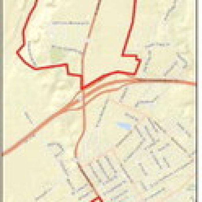 A map of the proposed Tax Increment Reinvestment Zone (TIRZ) that the City of La Grange wants to create. City leaders want the County to participate in the project. But they got an icy reception at the Commissioners Court meeting last week.