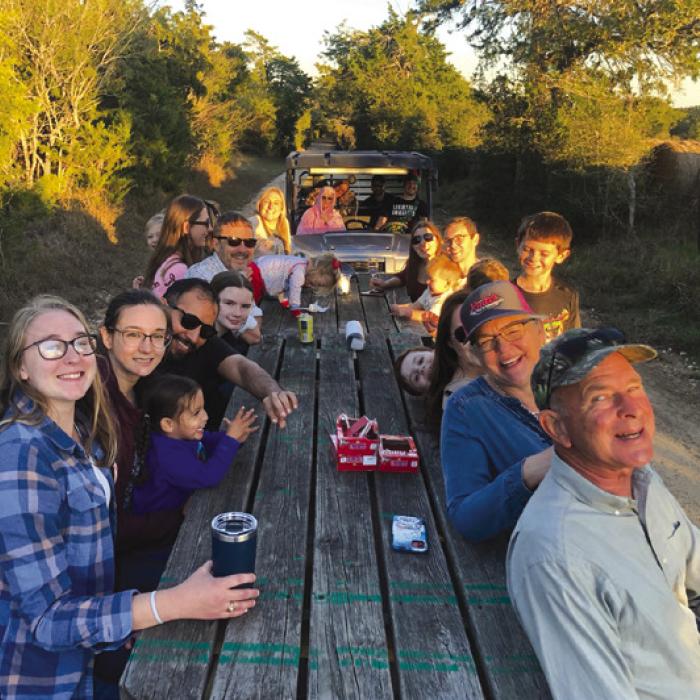 The Boehnke Christmas hayride.