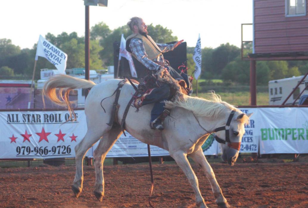 A shot of the action from last year’s Sheriff’s Posse Rodeo in La Grange, one of the few events that went on as planned last year. The event returns for a 13th year later this month. Record file photo