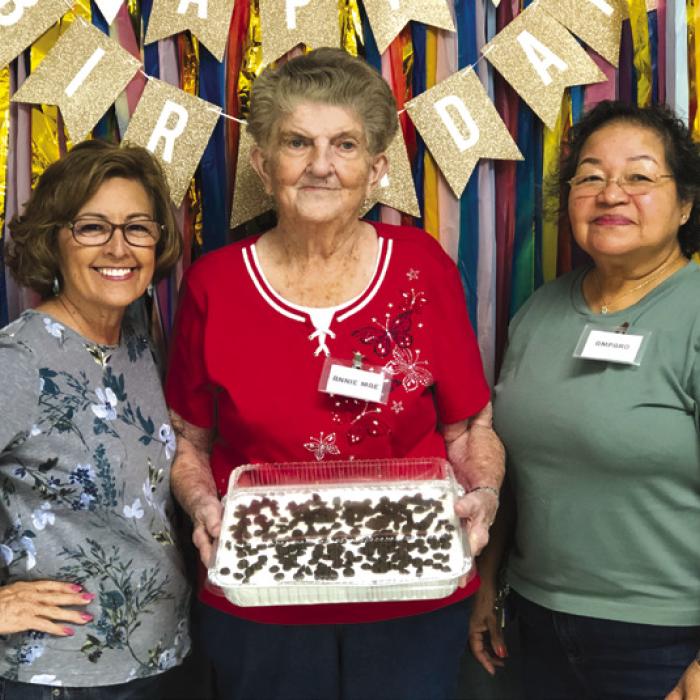 Martha Beckmann, Annie May Ripper, and Amparo Salina’s were birthday celebrants of the month.
