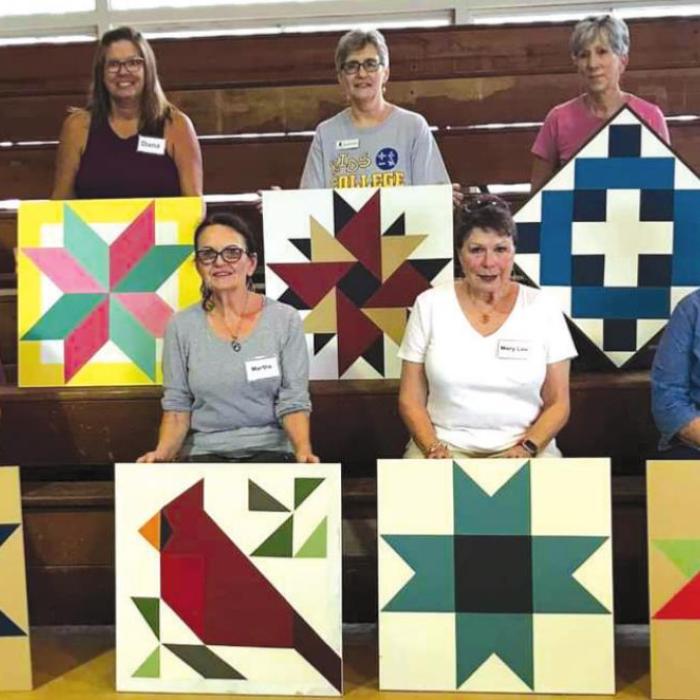 Quilt Block class at Blinn College in Schulenburg.