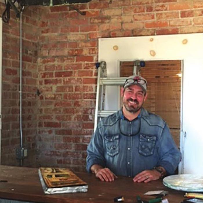 Brian Brown in the middle of renovations for Prohibition.