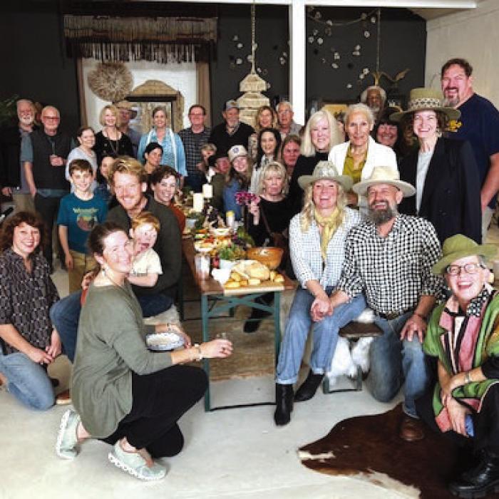 Fans of Sown With Seed at ribbon cutting. Photo by Emil Knodell