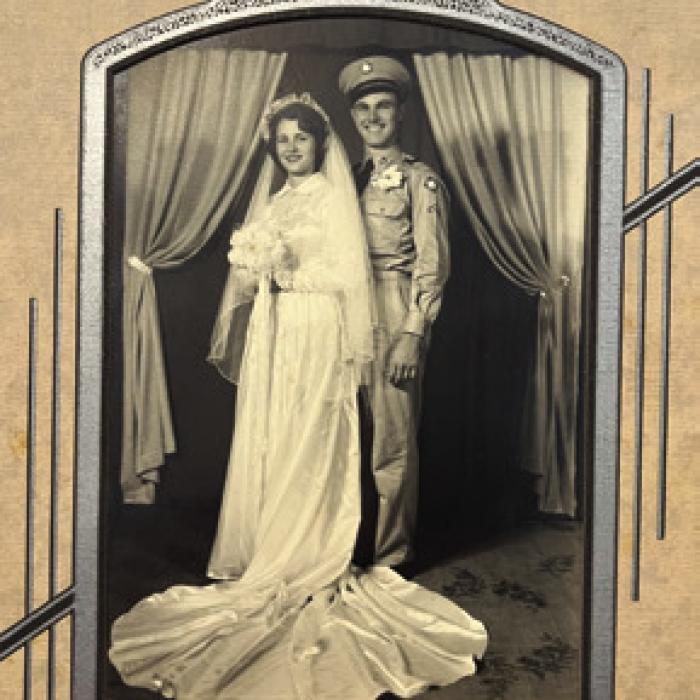 Dot and Willie Kana on their wedding day 75 years ago.