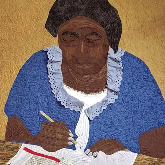 “It’s Never Too Late to Learn” by Sharon Mooney, part of the new exhibits opening this week at the Texas Quilt Museum in La Grange.