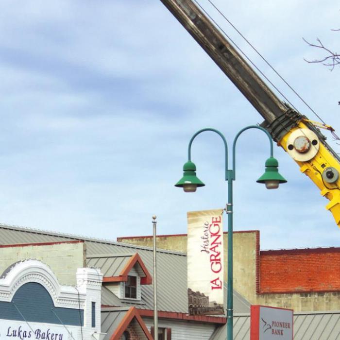Aerial Work Above Downtown LG