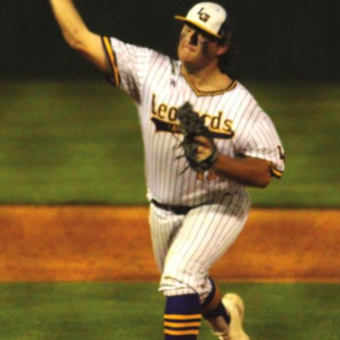 La Grange’s Kaleb Pyle pitched in relief Friday.