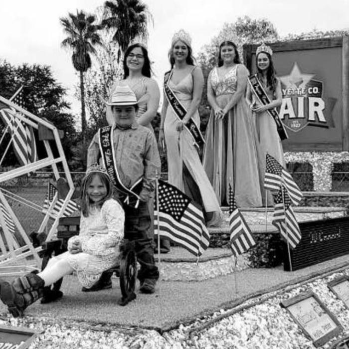 Rilan Karisch, Fayette County Little Mister, rode the Fayette County Fair float at the Czhilispiel parade in Flatonia on Sunday, Oct. 25.