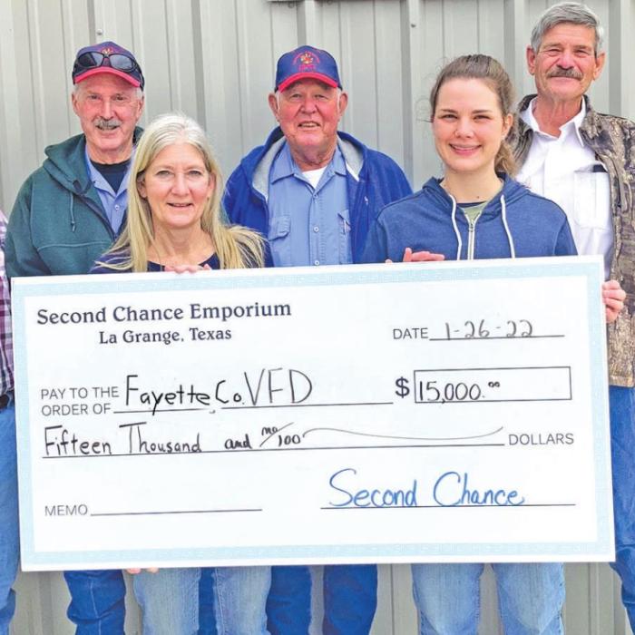 Second Chance Donates to Area Fire Departments
