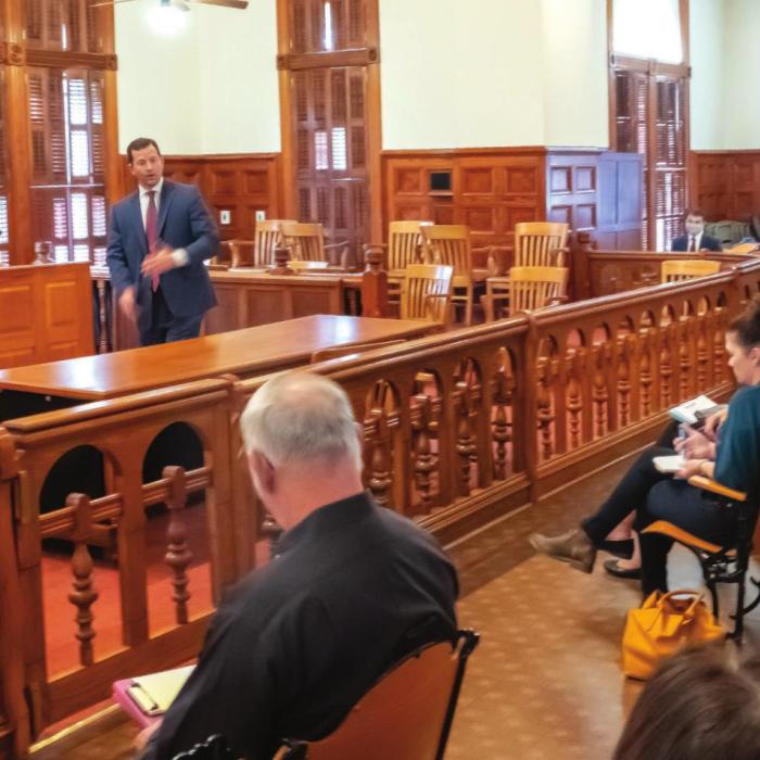 The Fayette County Republican Women hosted a talk by State Rep. Ben Leman at the Courthouse in La Grange on Monday, Jan. 25. Photo by Andy Behlen