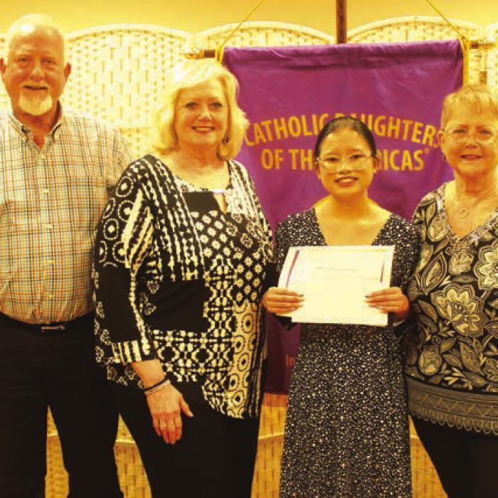 Josephine Huelsebusch Memorial Scholarship was awarded to Mia Hausmann and was presented by Brenda and Steve Seberger, and Becky Levy.