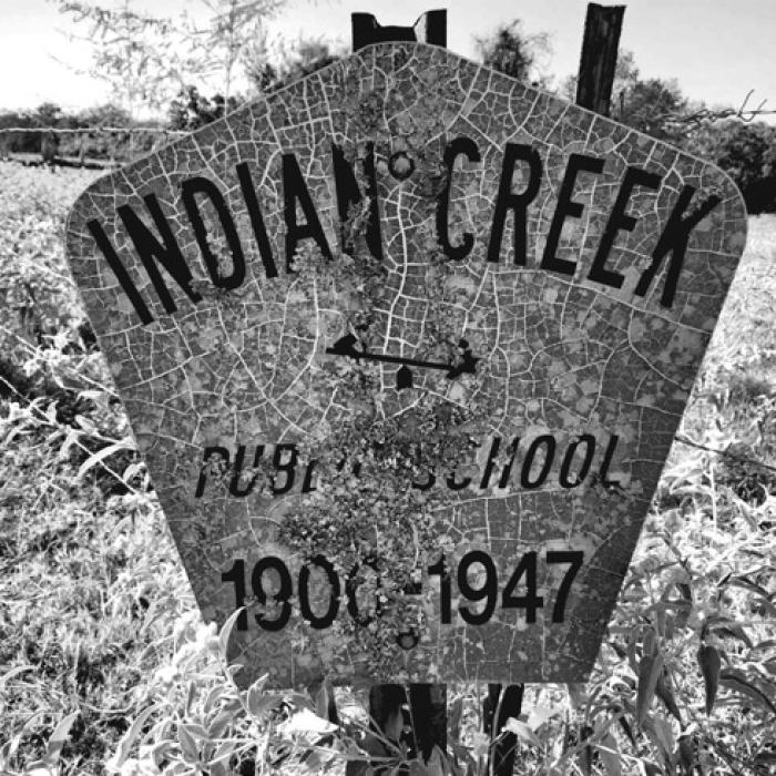 Indian Creek School sign, photo courtesy of Larry Ripper. If you have information about missing or incorrect rural school signs, please call the Fayette Heritage Museum and Archives at (979) 968-3765 or email archives@cityoflg.com.