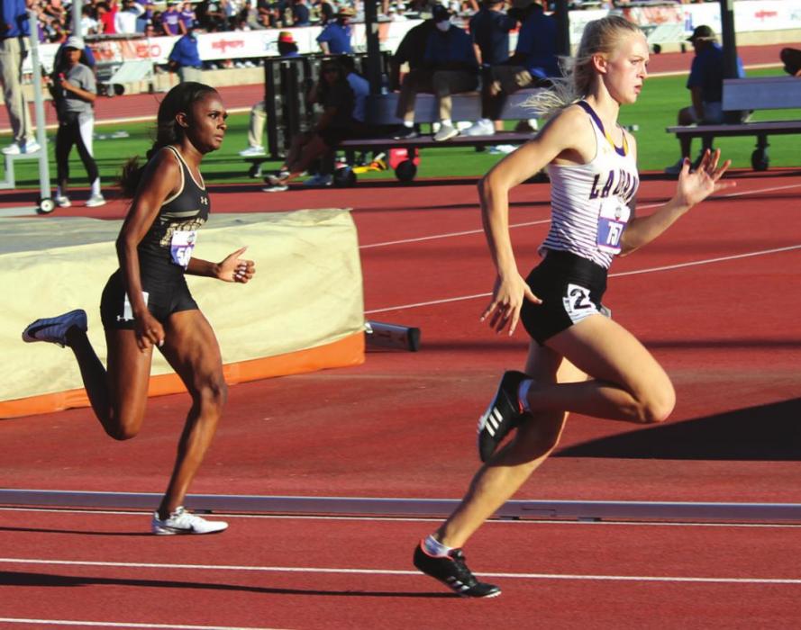 La Grange junior Hailey Bass placed seventh in the 400 meters at the 4A state track meet Thursday.