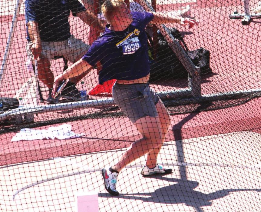 La Grange senior Joseph Mueller placed ninth in the 4A boys discus at the state meet on Thursday in Austin.