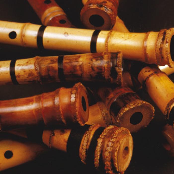 The shakuhachi – traditional Japanese end-blown bamboo flute.