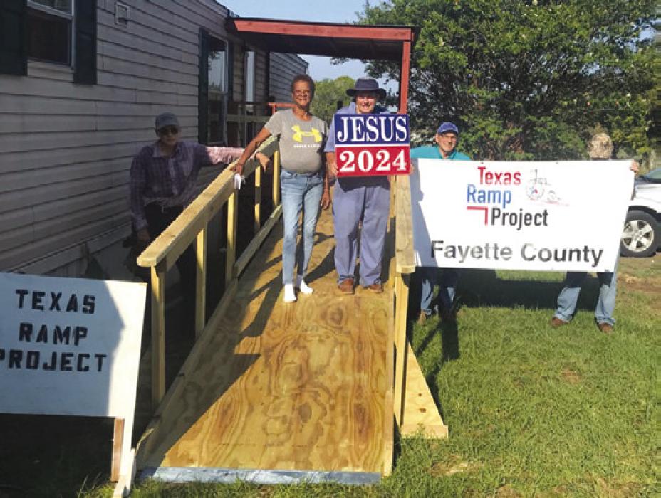 On Sept. 28, Texas Ramp Project volunteers built this 24 ft. ramp on South St. in Schulenburg.