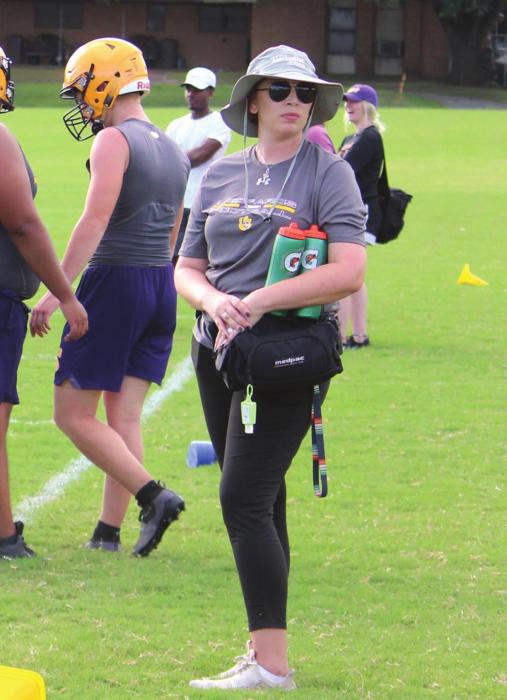New LGISD athletic trainer, Victoria McGee, was an athletic trainer most recently at Los Fresnos High School and formerly at UT-Tyler. Her husband is Donte McGee, the head girls basketball coach at Lexington.